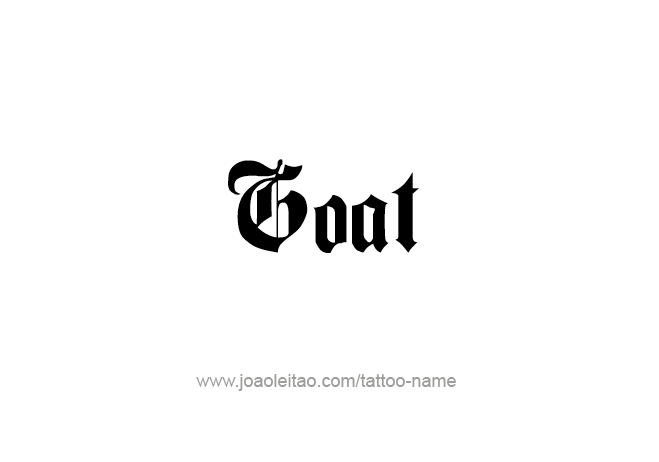 Tattoo Design Animal Name Goat