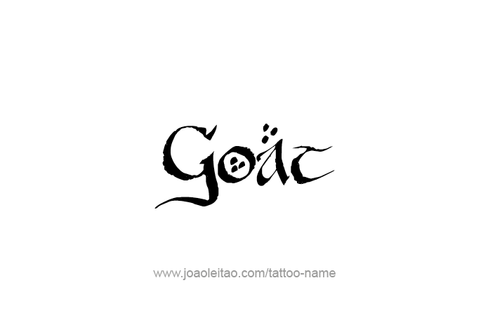 Tattoo Design Animal Name Goat