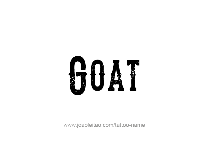 Tattoo Design Animal Name Goat