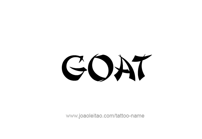 Tattoo Design Animal Name Goat