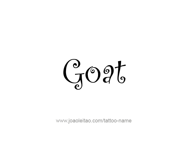 Tattoo Design Animal Name Goat