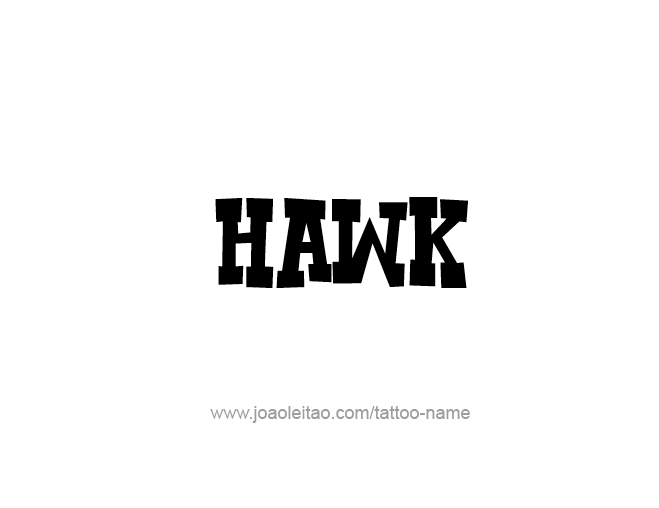 Tattoo Design Animal Name Hawk