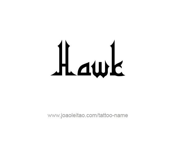 Tattoo Design Animal Name Hawk