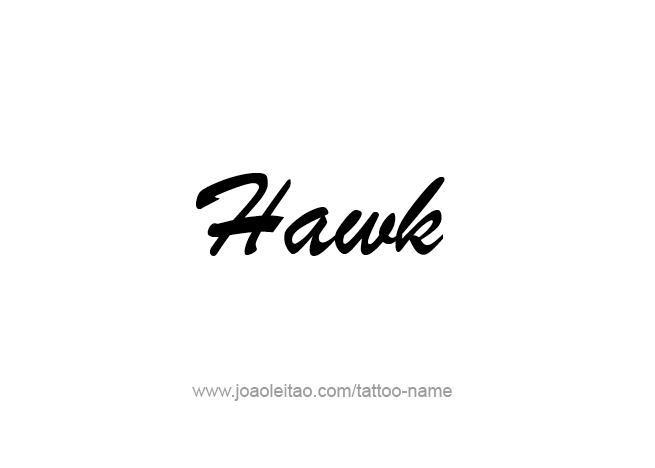 Tattoo Design Animal Name Hawk