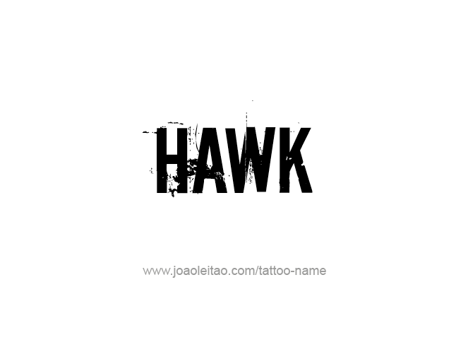 Tattoo Design Animal Name Hawk