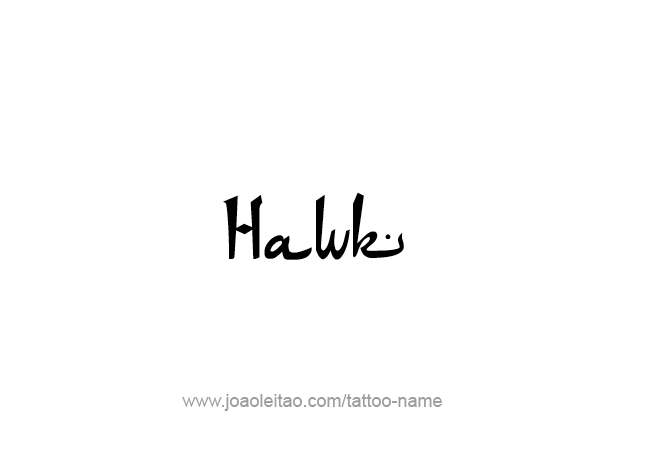 Tattoo Design Animal Name Hawk