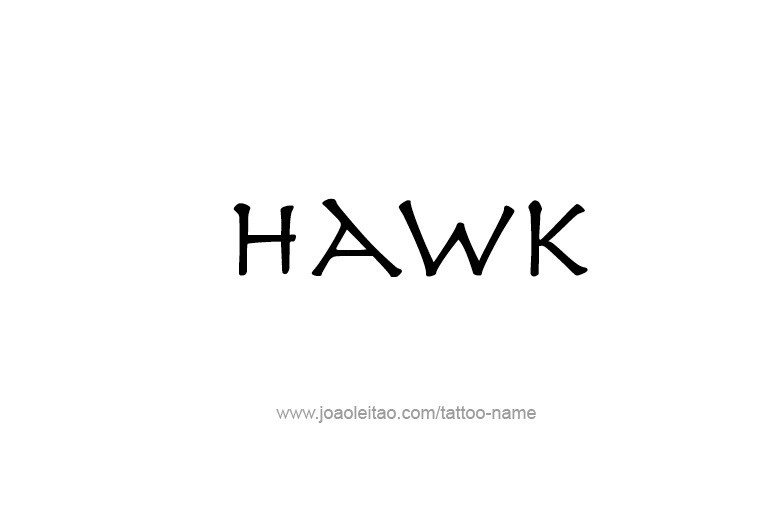 Tattoo Design Animal Name Hawk