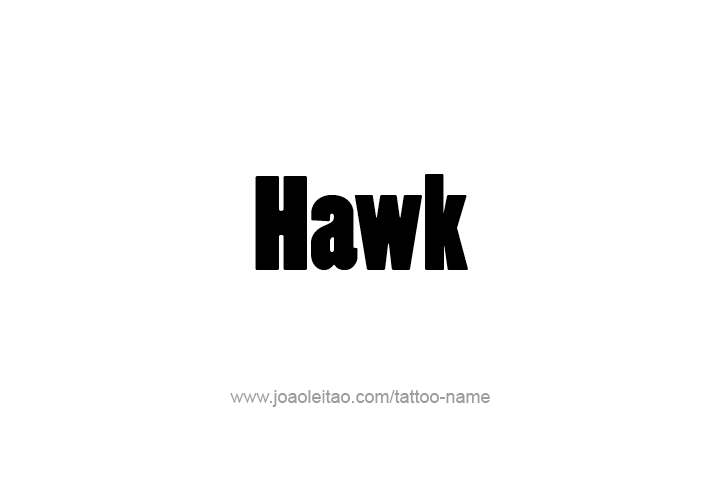 Tattoo Design Animal Name Hawk