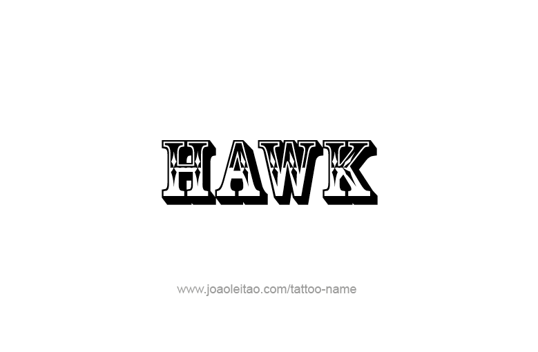 Tattoo Design Animal Name Hawk