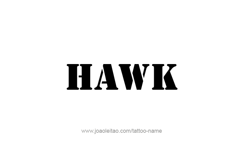 Tattoo Design Animal Name Hawk