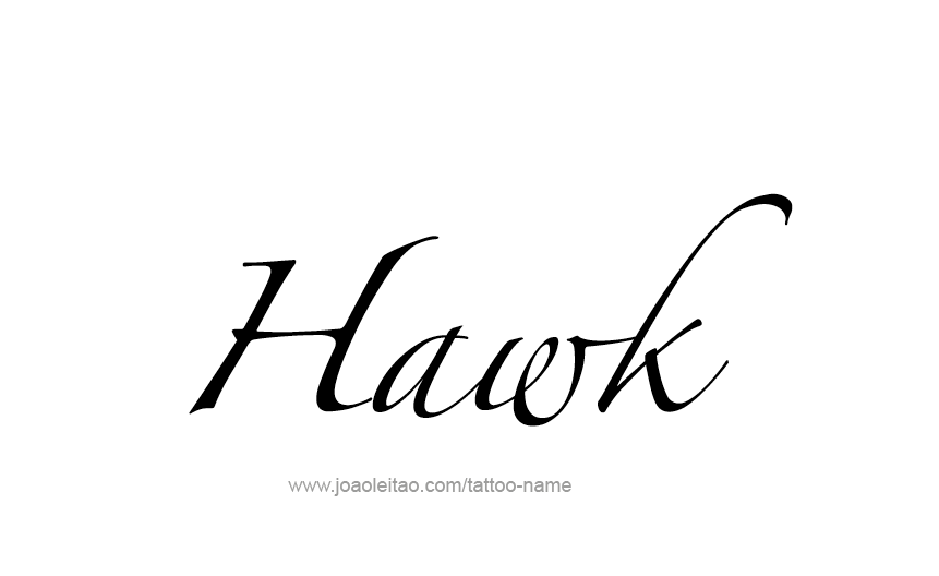 Tattoo Design Animal Name Hawk