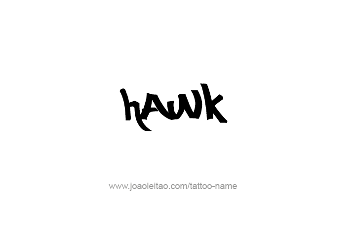 Tattoo Design Animal Name Hawk