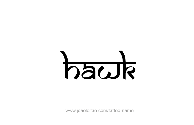 Tattoo Design Animal Name Hawk