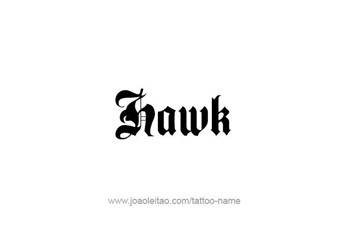 Tattoo Design Animal Name Hawk