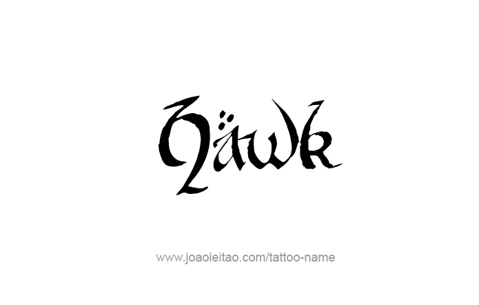 Tattoo Design Animal Name Hawk