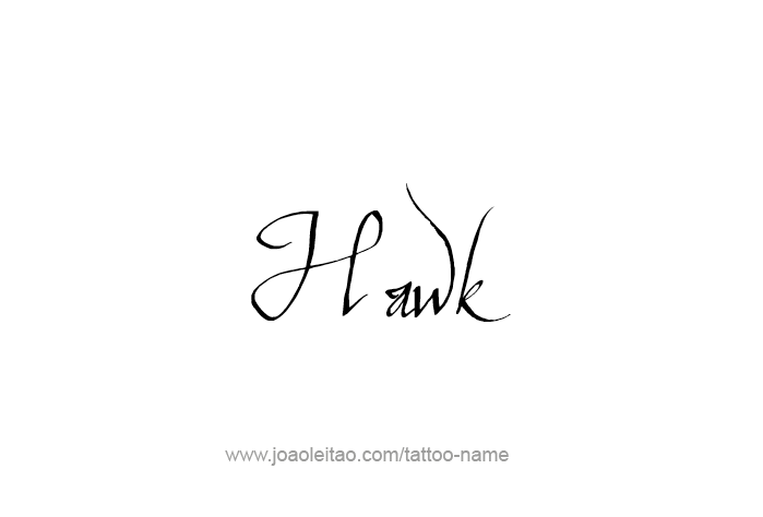 Tattoo Design Animal Name Hawk