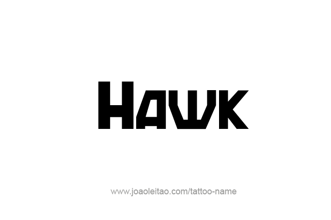 Tattoo Design Animal Name Hawk