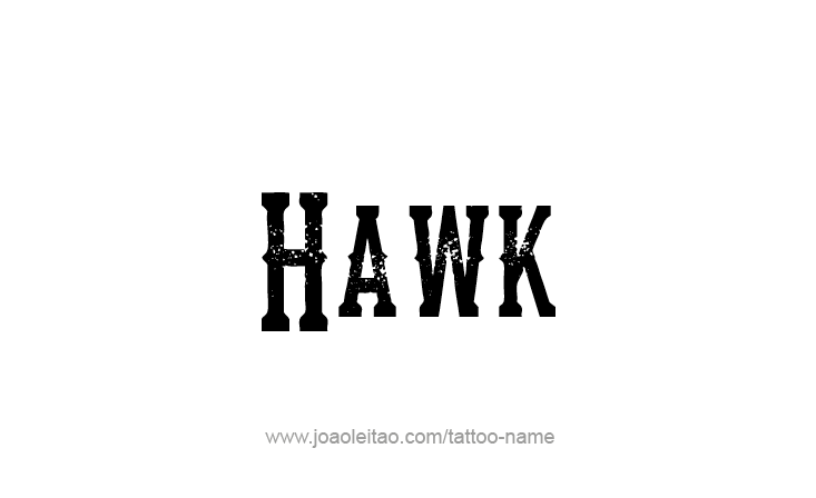 Tattoo Design Animal Name Hawk
