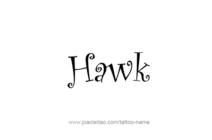 Tattoo Design Animal Name Hawk