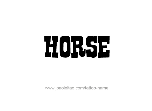 Tattoo Design Animal Name Horse