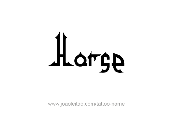 Tattoo Design Animal Name Horse