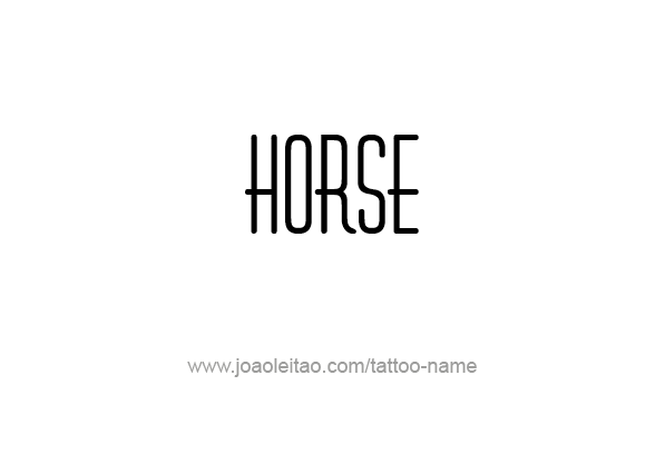 Tattoo Design Animal Name Horse