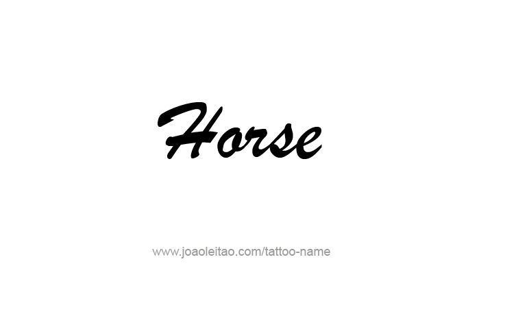 Tattoo Design Animal Name Horse