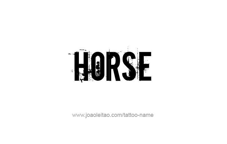 Tattoo Design Animal Name Horse