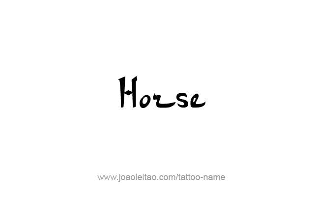 Tattoo Design Animal Name Horse