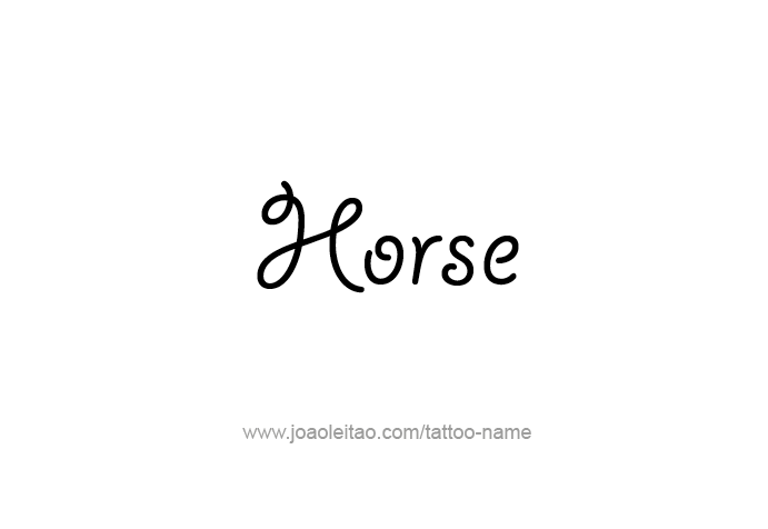 Tattoo Design Animal Name Horse