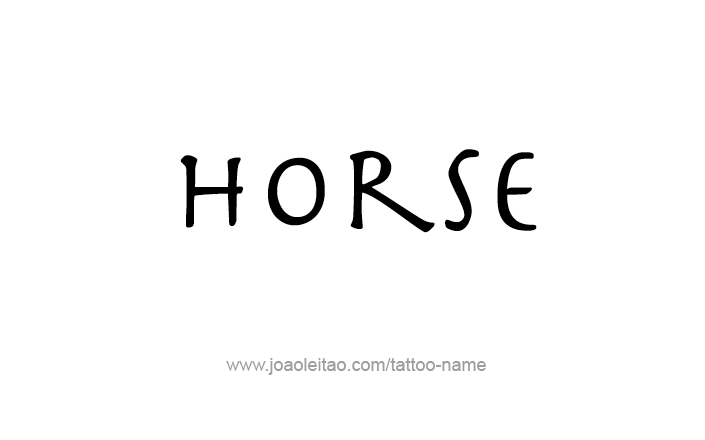 Tattoo Design Animal Name Horse