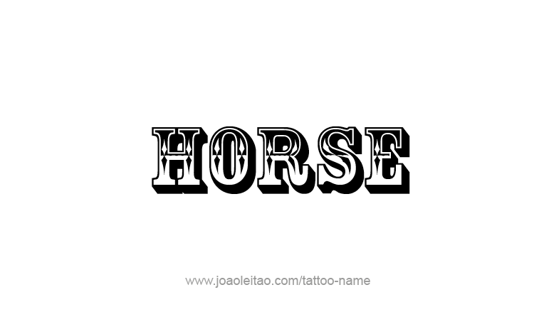 Tattoo Design Animal Name Horse