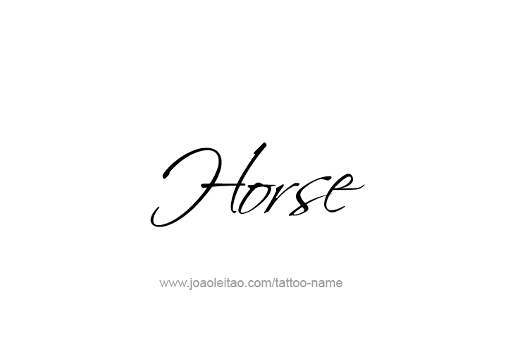 Tattoo Design Animal Name Horse