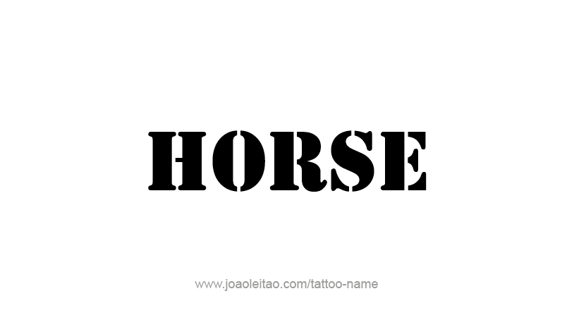 Tattoo Design Animal Name Horse