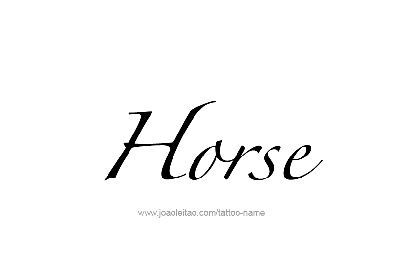 Tattoo Design Animal Name Horse