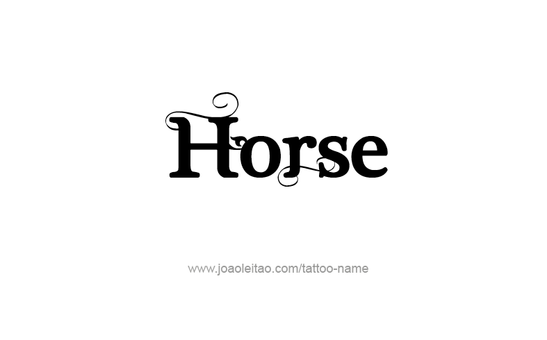 Tattoo Design Animal Name Horse