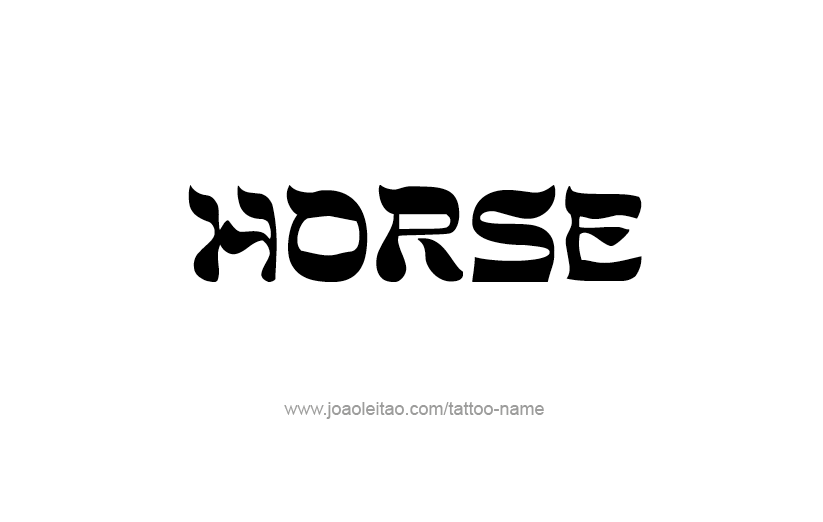 Tattoo Design Animal Name Horse