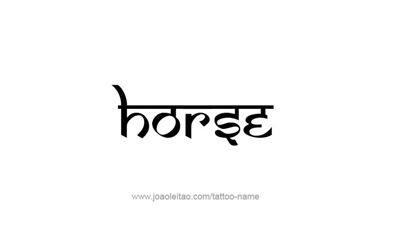 Tattoo Design Animal Name Horse