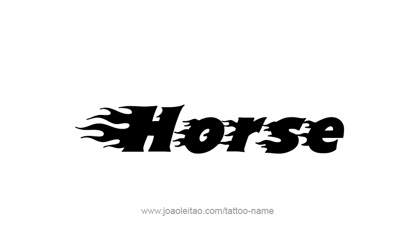 Tattoo Design Animal Name Horse