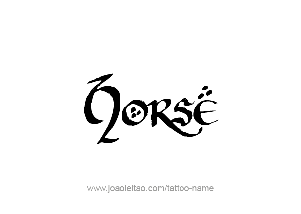 Tattoo Design Animal Name Horse