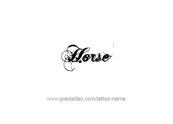 Tattoo Design Animal Name Horse