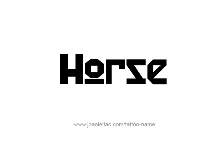 Tattoo Design Animal Name Horse