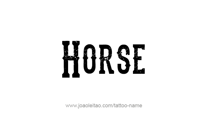 Tattoo Design Animal Name Horse