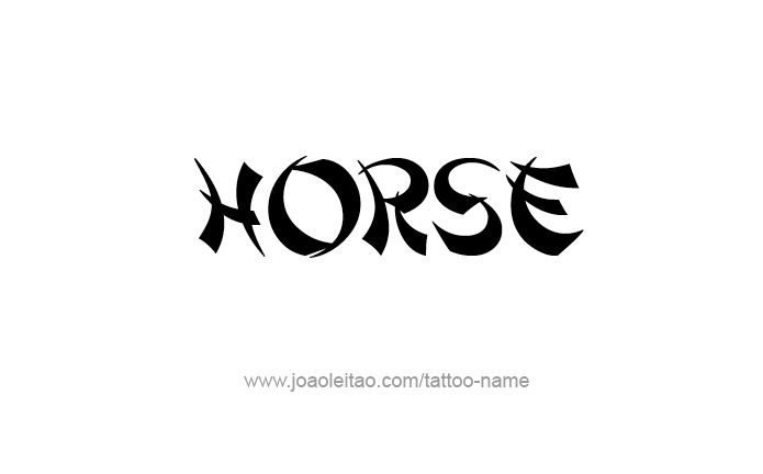 Tattoo Design Animal Name Horse