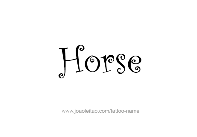 Tattoo Design Animal Name Horse