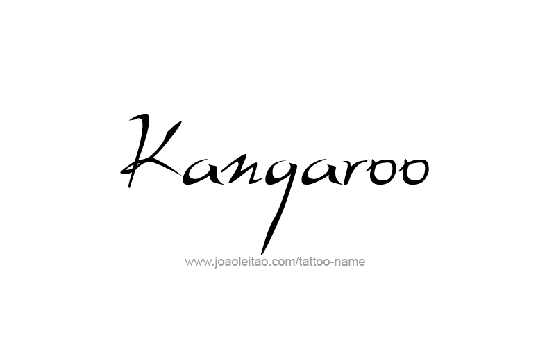 Tattoo Design Animal Name Kangaroo