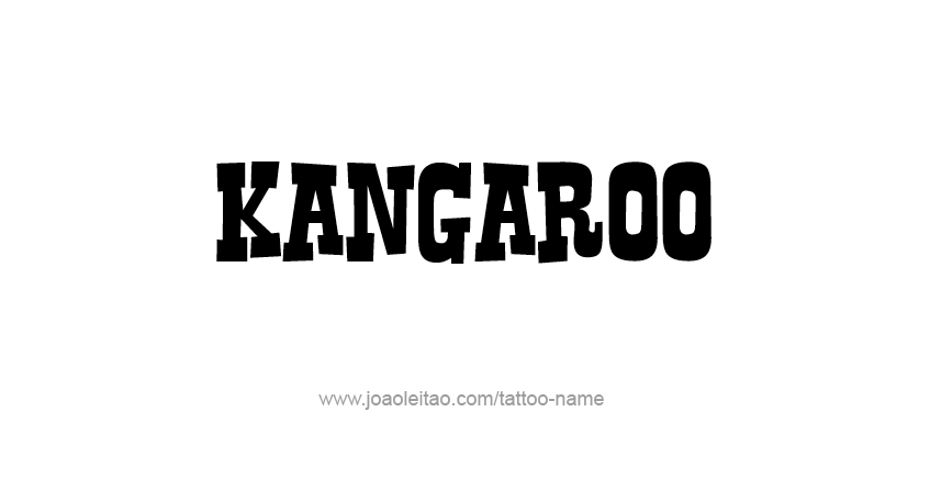 Tattoo Design Animal Name Kangaroo