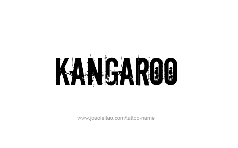 Tattoo Design Animal Name Kangaroo