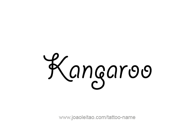 Tattoo Design Animal Name Kangaroo