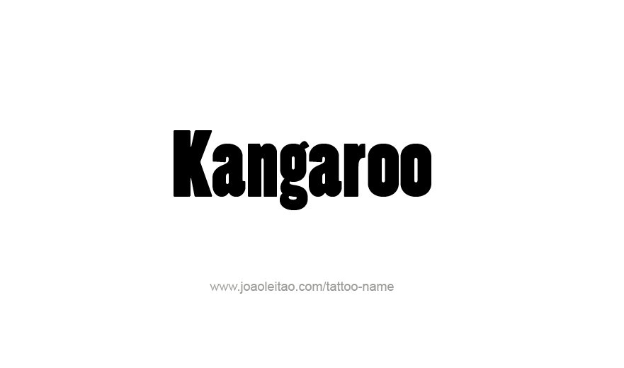 Tattoo Design Animal Name Kangaroo